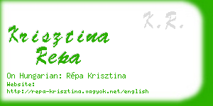 krisztina repa business card